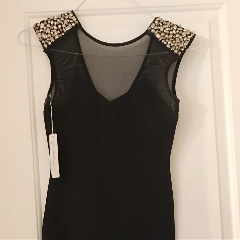 Urban Outfitters Embellished Bodycon Black Dress - Picture 4 of 7